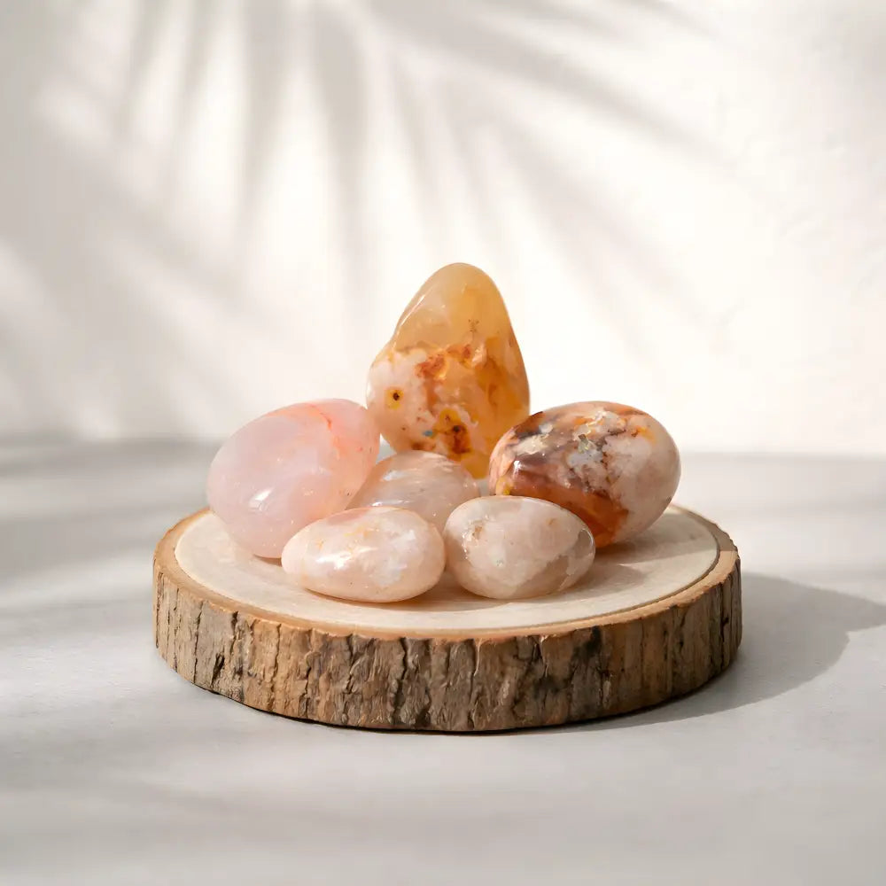 Agate Fleur de Cerisier - Vertus Bienfaits et Propriétés - Pierre et Cristaux