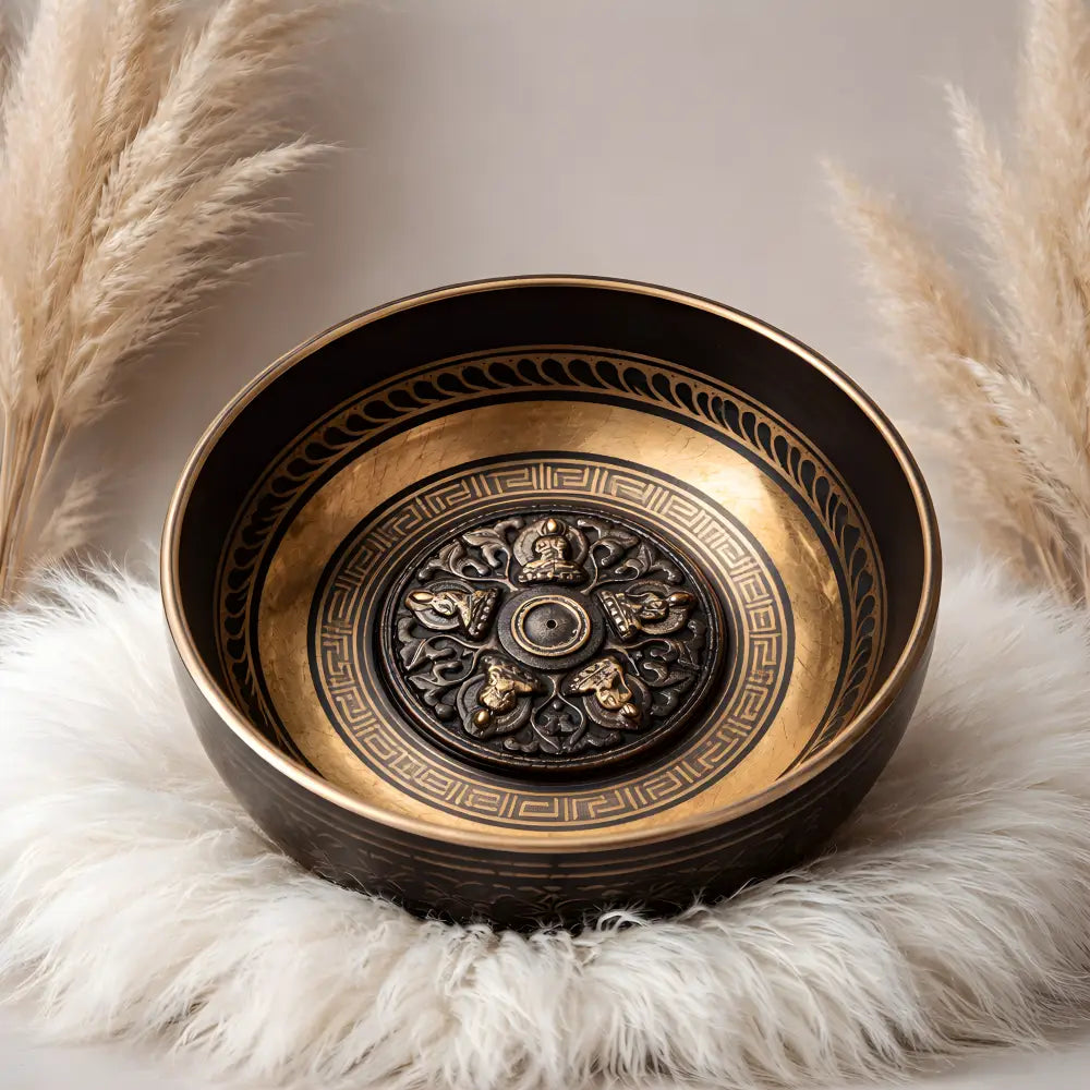 Bol Chantant 5 Bouddhas – Harmonie & Éveil Intérieur (160 mm) - Bol chantant