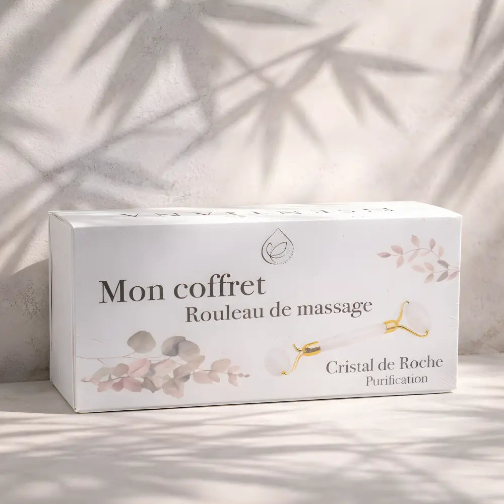 Coffret Rouleau de Massage en Cristal de Roche – Soin Visage & Équilibre Énergétique - Pierre et Cristaux