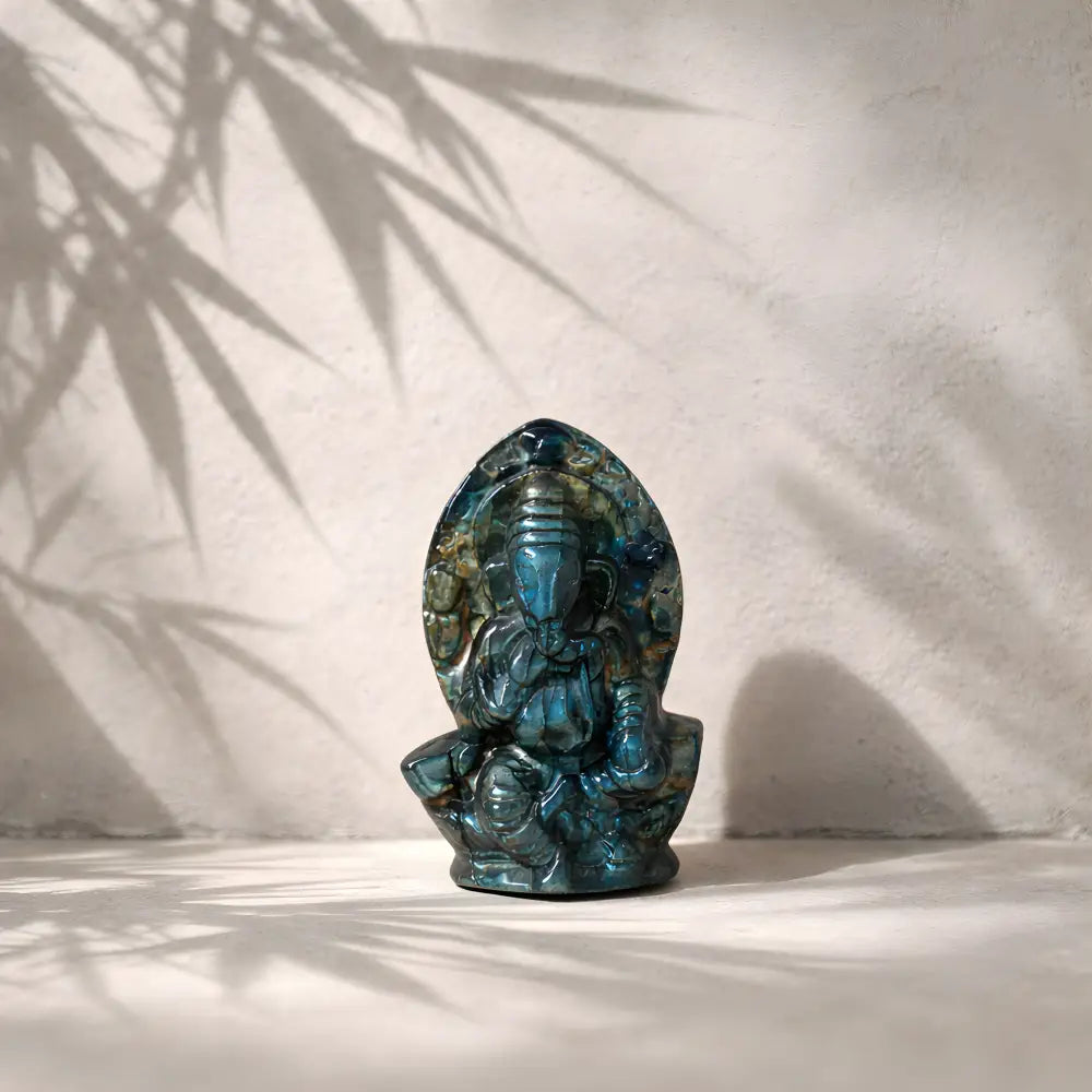 Ganesh en Labradorite - Pierre et Cristaux